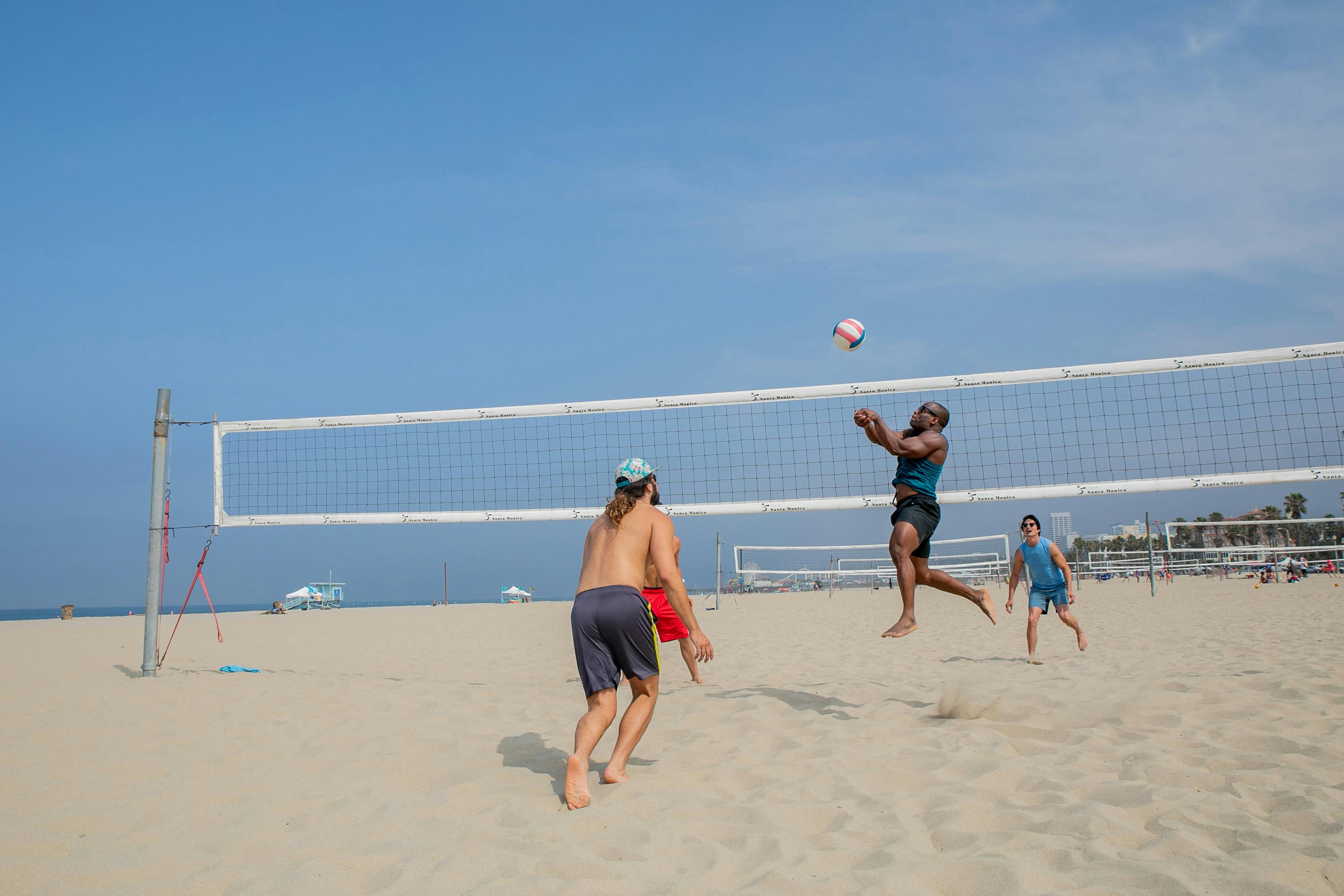 Playing Volleyball